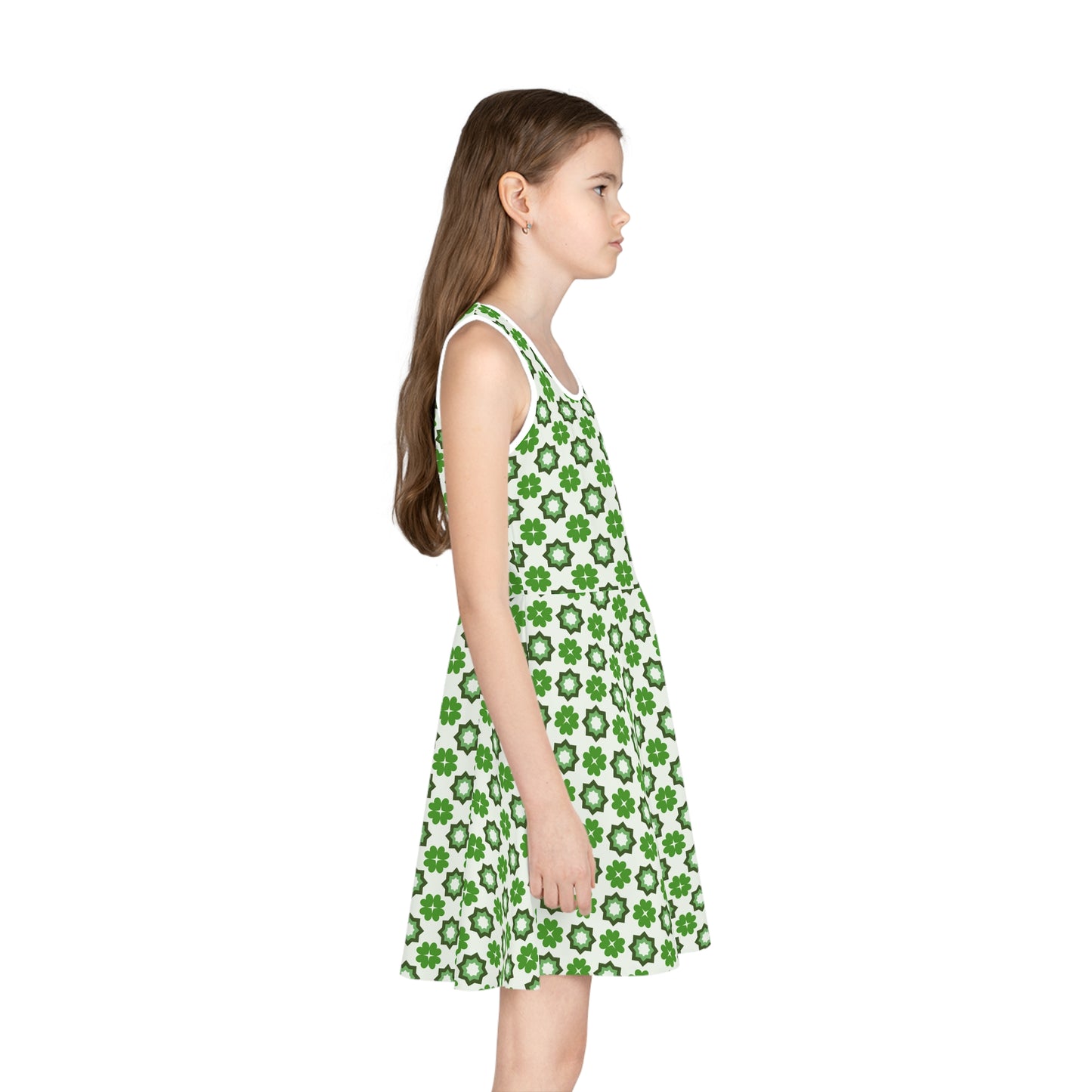 Emerald Star Garden Girls' Sleeveless Sundress