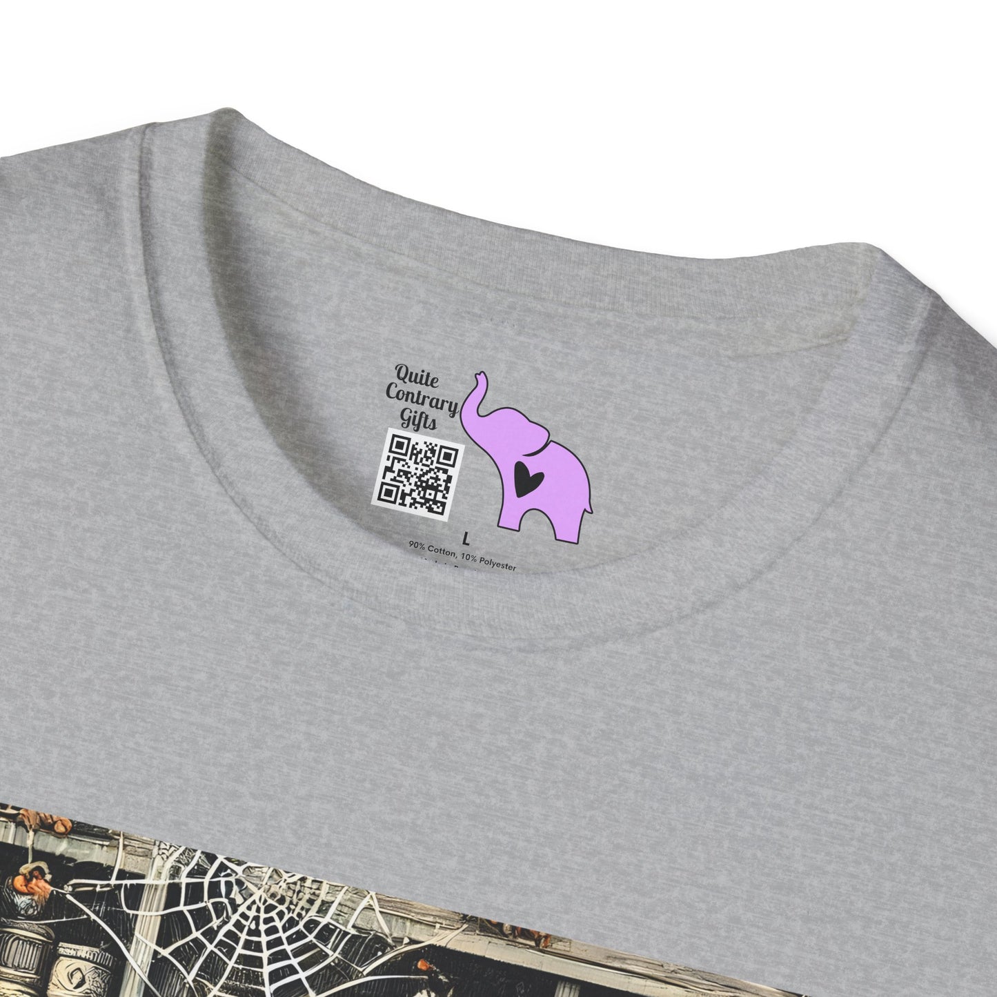 Spooky Book Shelf Adult T-shirt