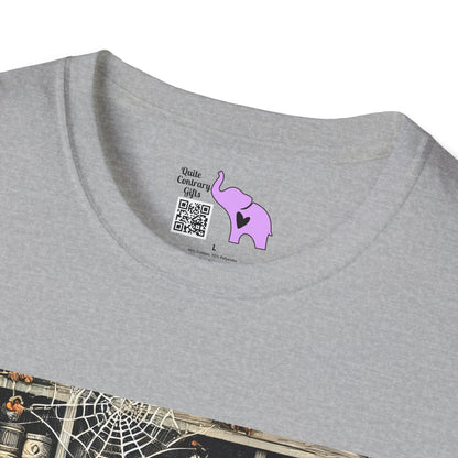 Spooky Book Shelf Adult T-shirt