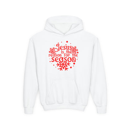 Jesus Is The Reason For The Season Snowflake Youth Hoodie