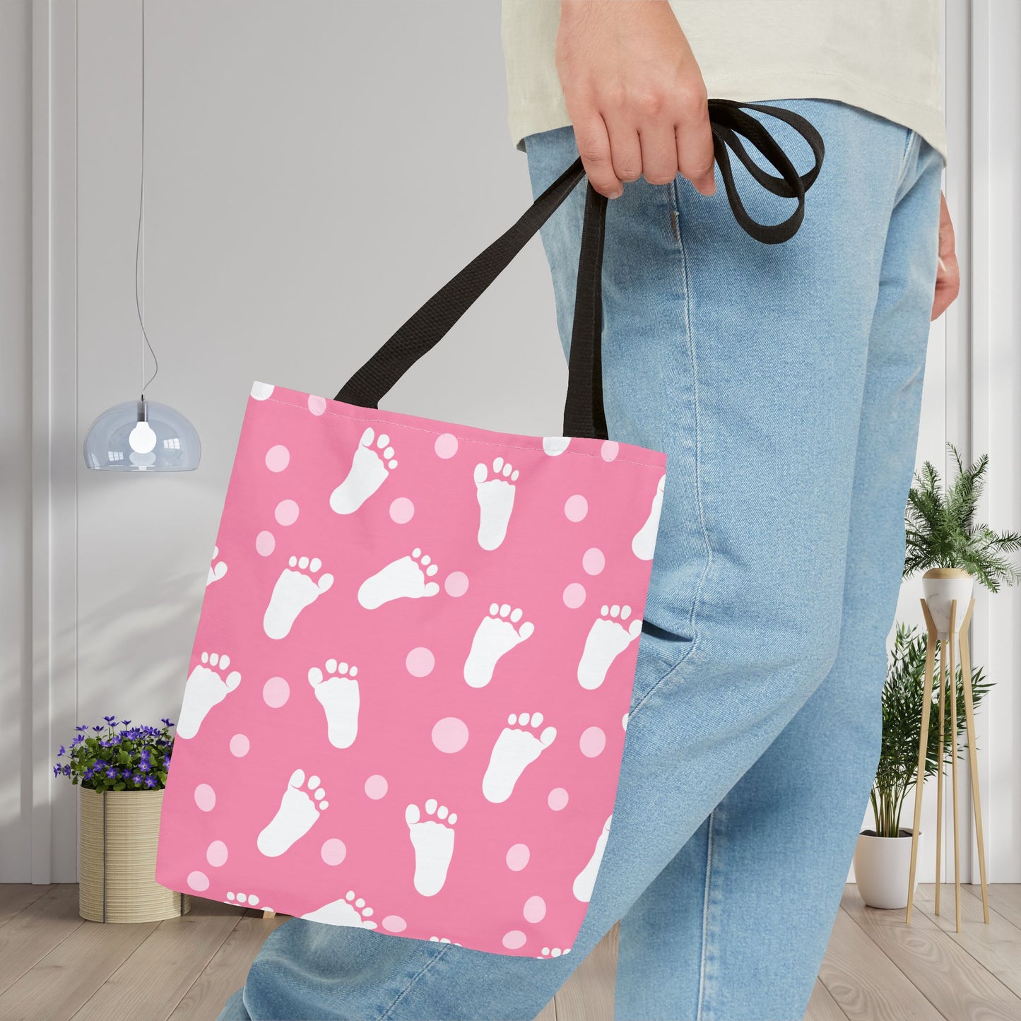 Baby Steps in Pink Canvas Tote Bag