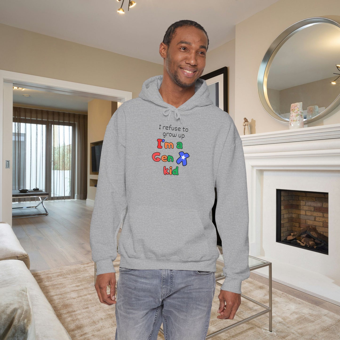 I Refuse To Grow Up I'm A GenX Kid Adult Hoodie