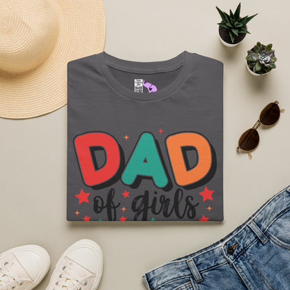 Dad of Girls #Outnumbered Adult T-shirt