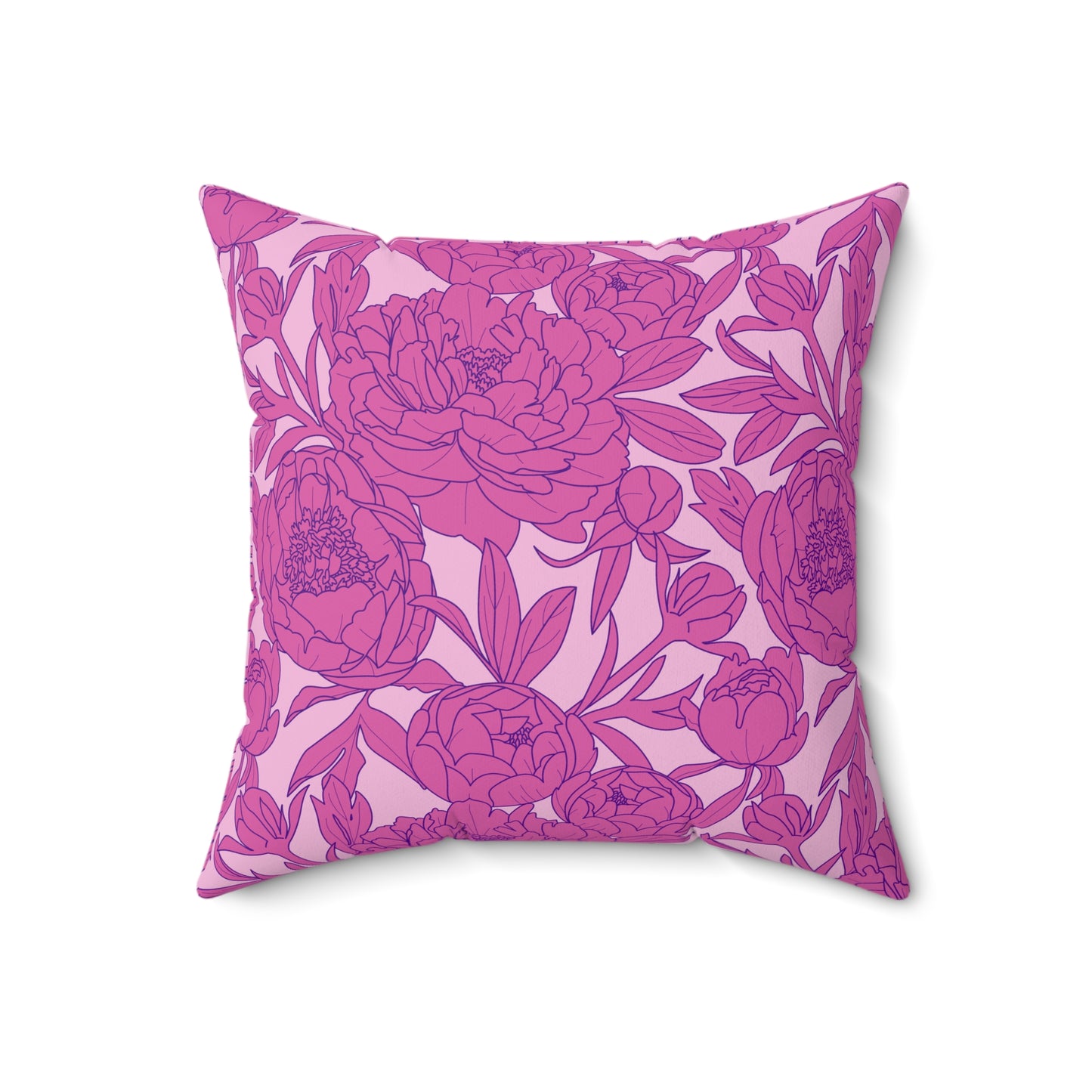 Blush Peony Garden Throw Pillow