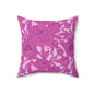 Blush Peony Garden Throw Pillow