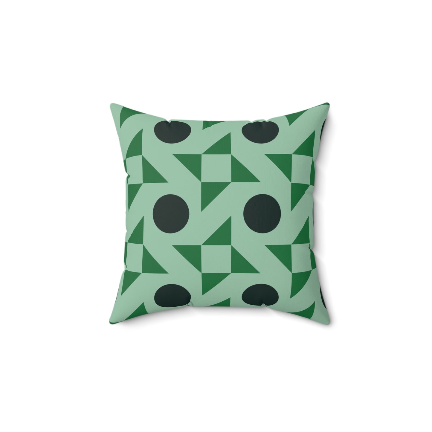 Emerald Pinwheels Throw Pillow