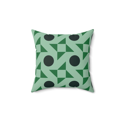 Emerald Pinwheels Throw Pillow