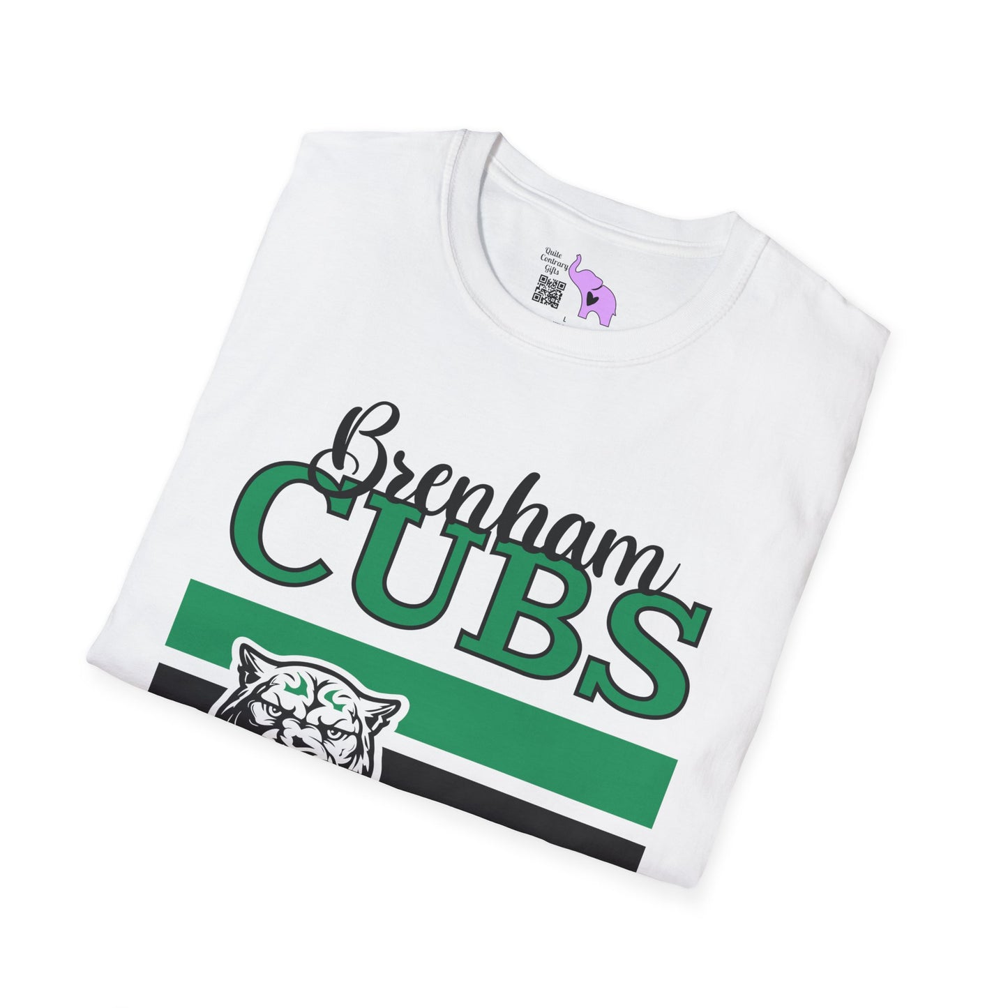 Brenham Cubs w/Mascot & Stripes Adult T-shirt