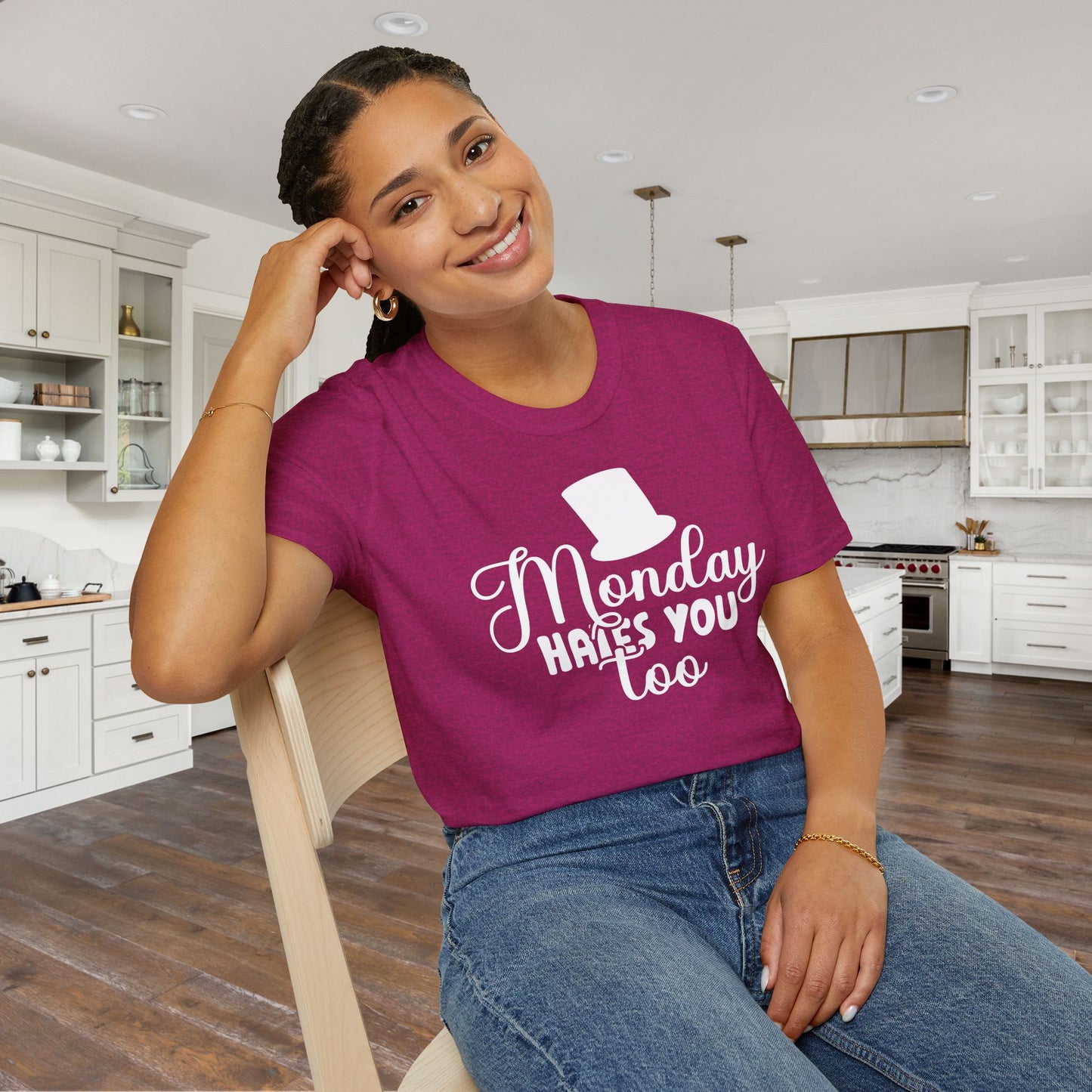 Monday Hates You Too Adult T-shirt