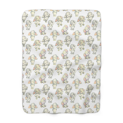 Dancing Elephants Fleece Blanket
