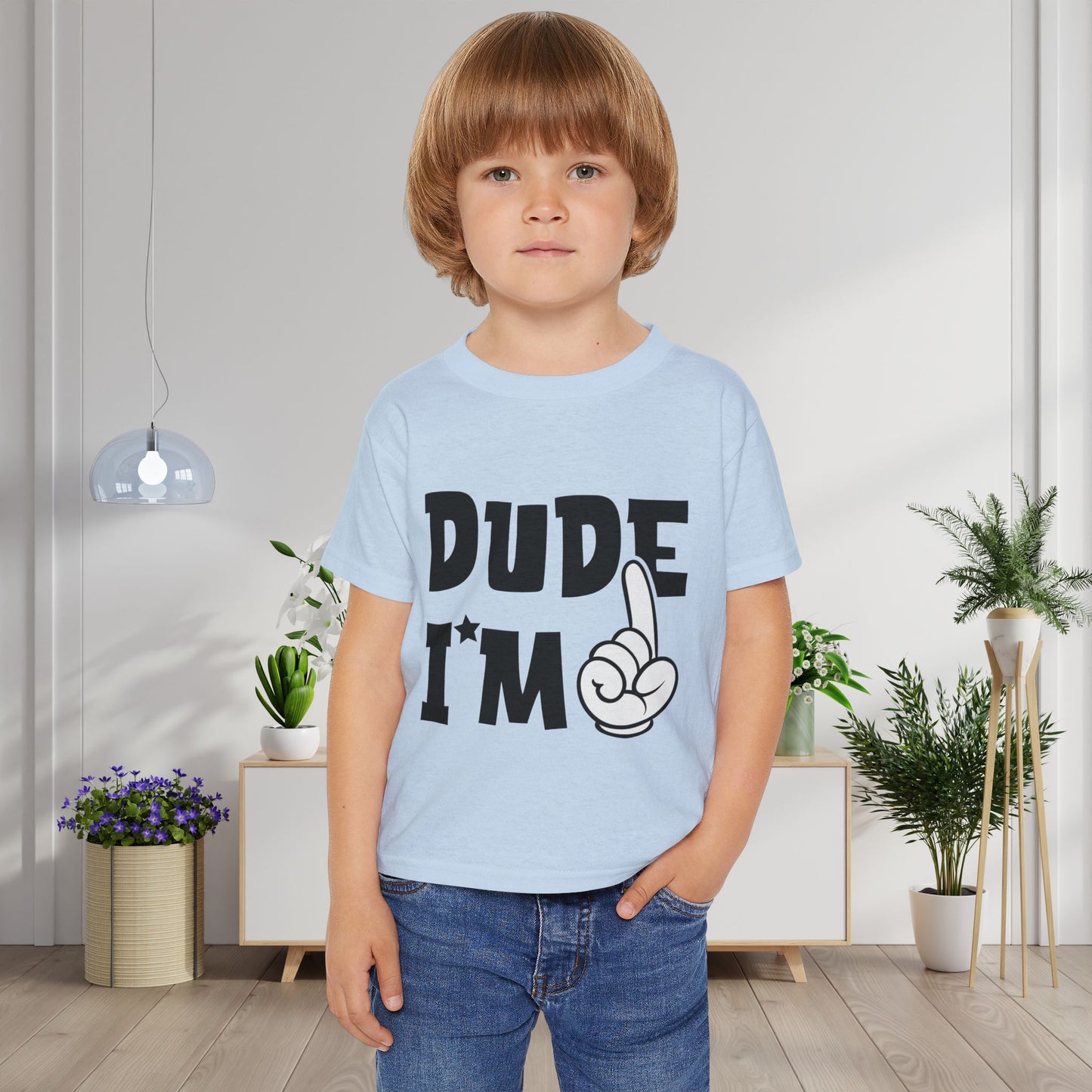 Dude I'm 1 Heavy Cotton™ Toddler T-shirt