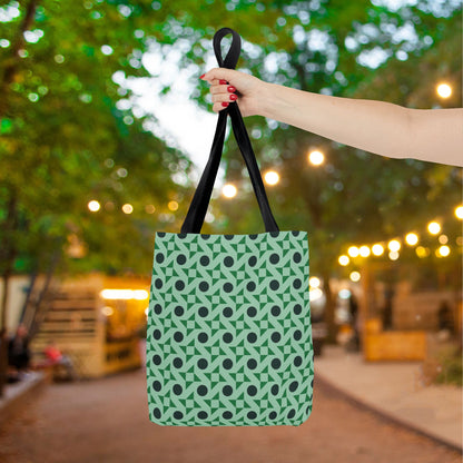 Emerald Pinwheels Canvas Tote Bag