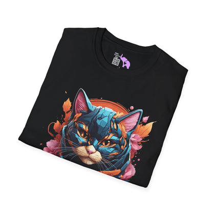 Adorable Kitty w/Flowers Adult T-shirt