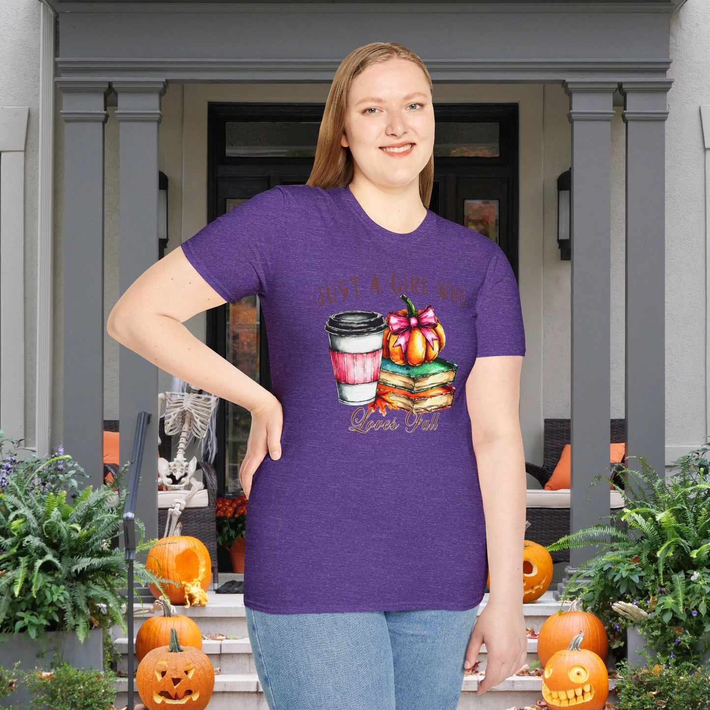 Just A Girl Who Loves Fall Adult T-shirt