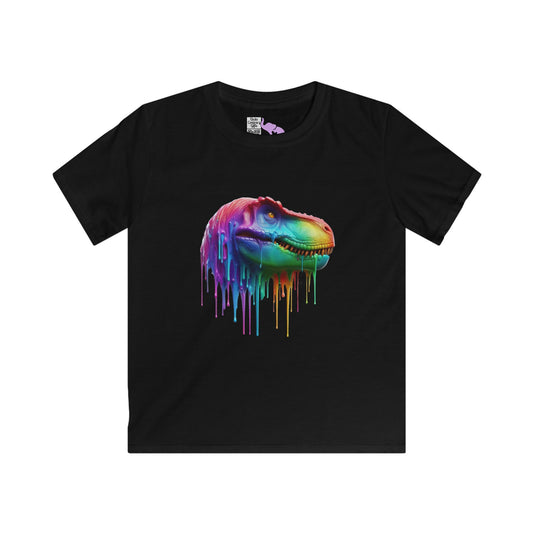 Colorful Dinosaur Youth Softstyle Tee