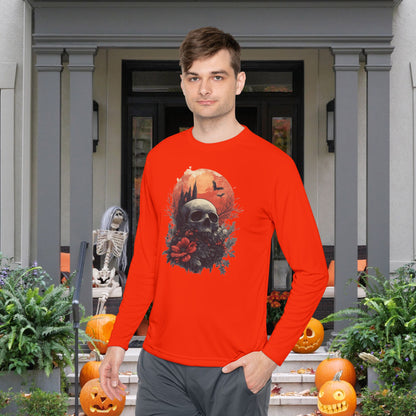 Halloween Graveyard 2 Adult Long Sleeve Tee