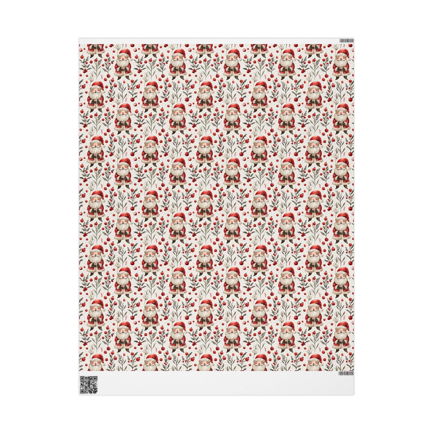 Jingle & Holly Santa Wrapping Paper