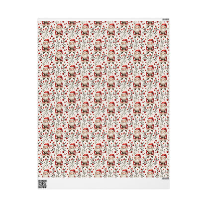 Jingle & Holly Santa Wrapping Paper