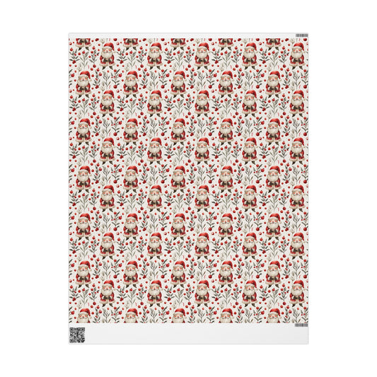 Jingle & Holly Santa Wrapping Paper