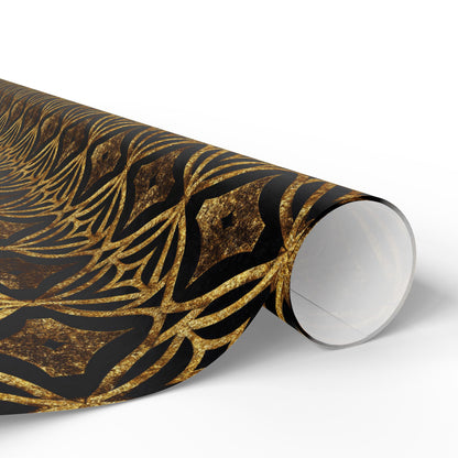 Golden Star Lattice Wrapping Paper