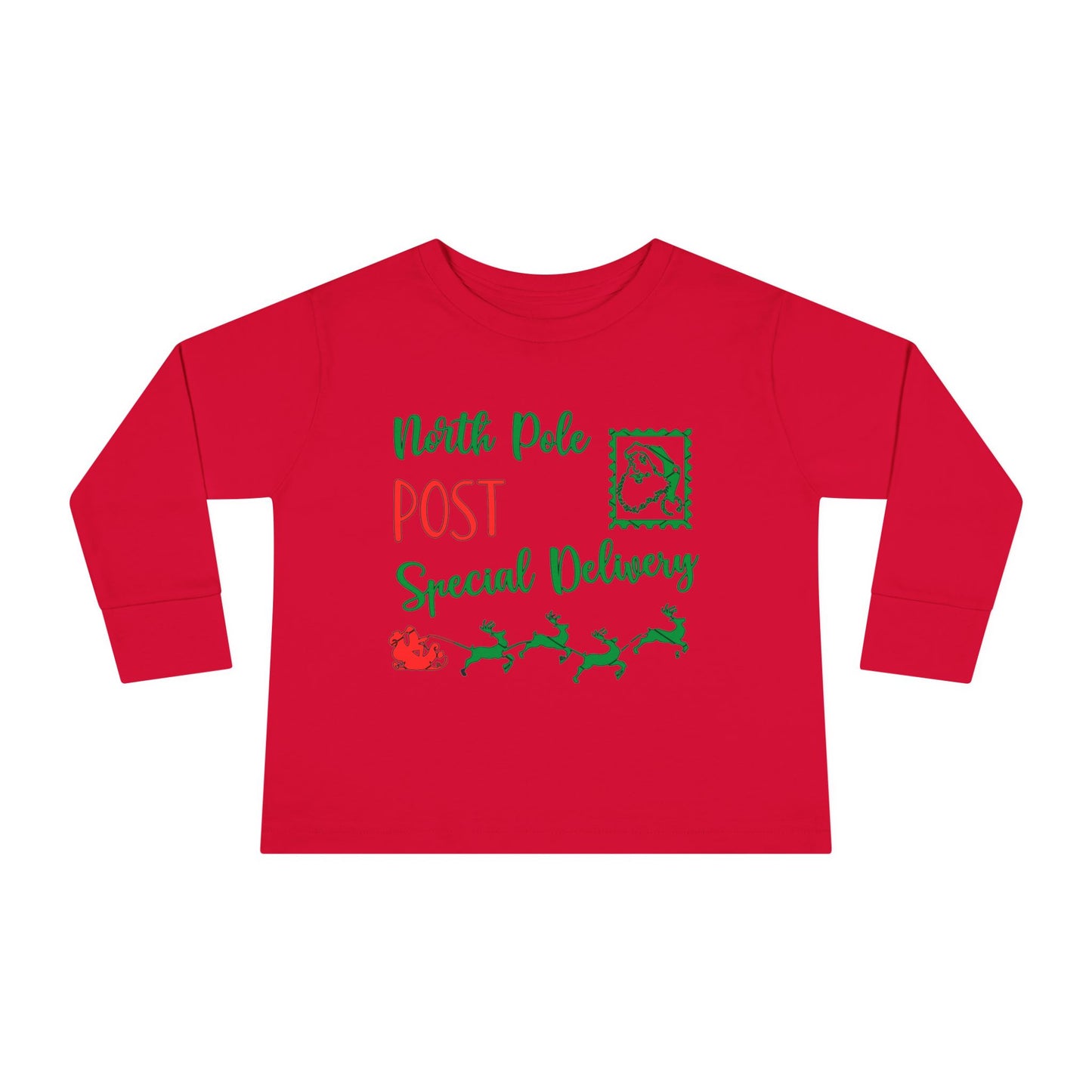 North Pole Post Special Delivery Toddler Long Sleeve Tee