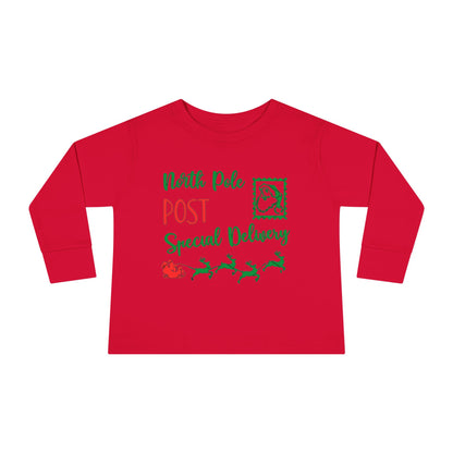 North Pole Post Special Delivery Toddler Long Sleeve Tee