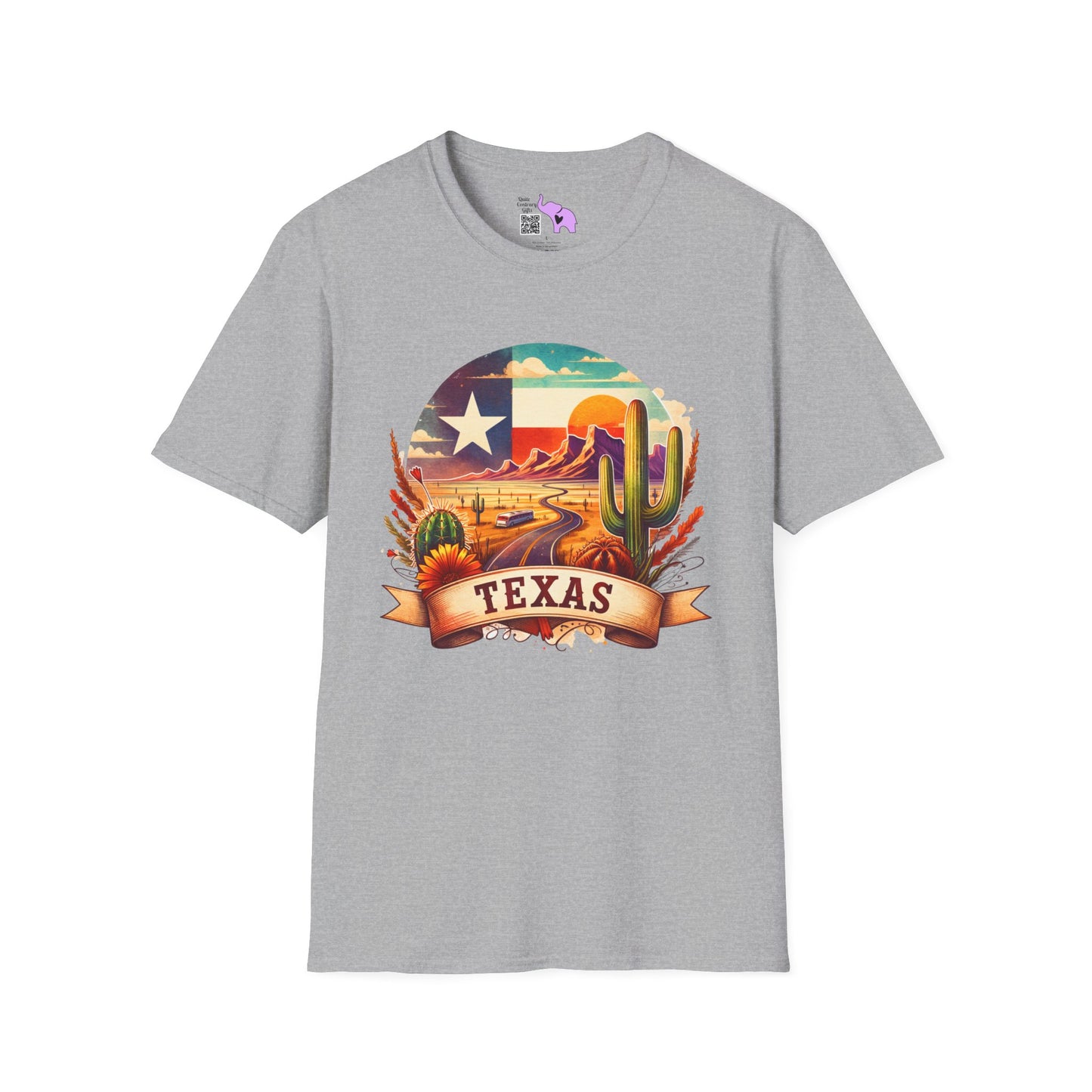 Texas Desert Roads Adult T-shirt