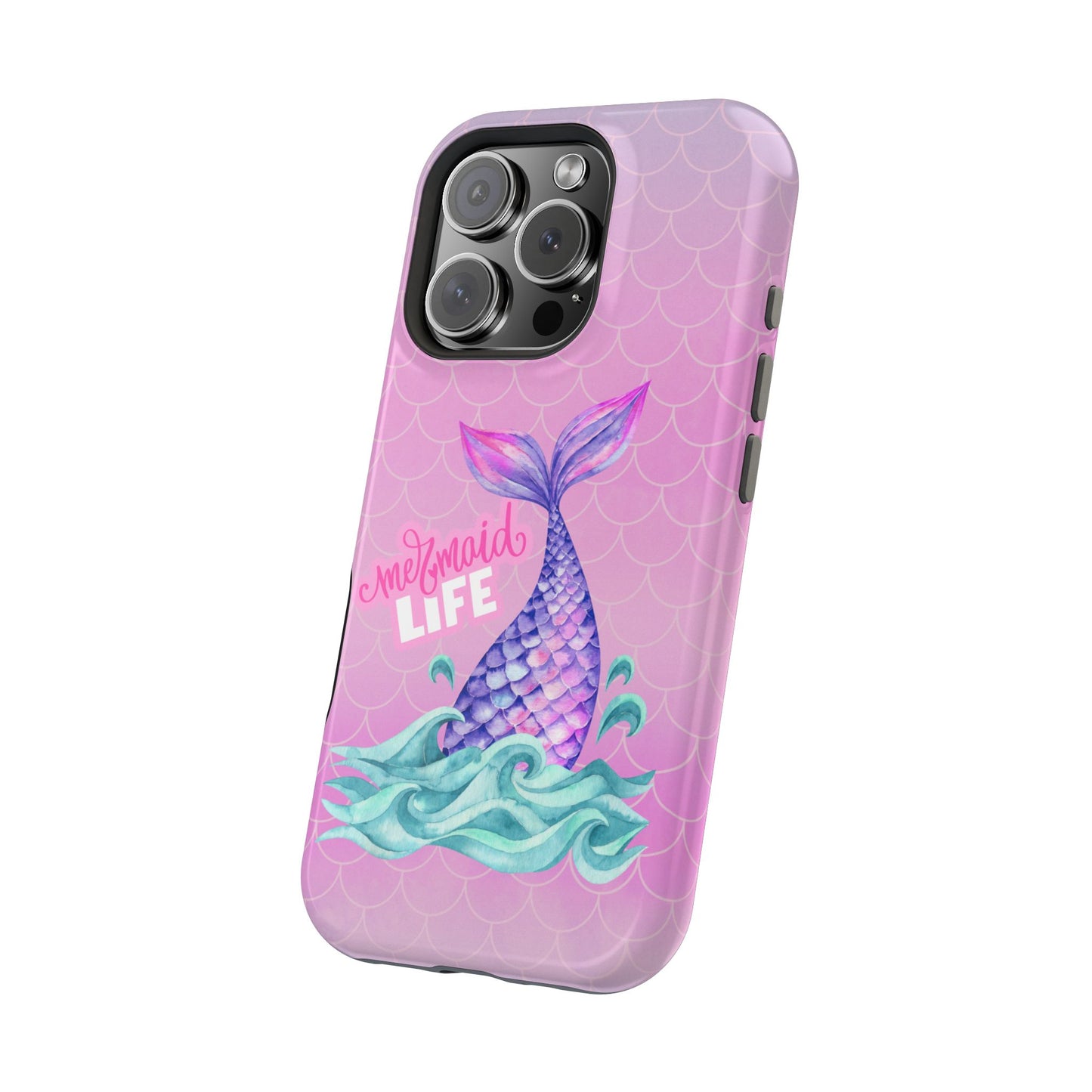 Pink Mermaid Life MagSafe® Compatible Tough Case for iPhone