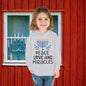 Hanukkah Peace Love & Miracles 1 Toddler Pullover Fleece Hoodie