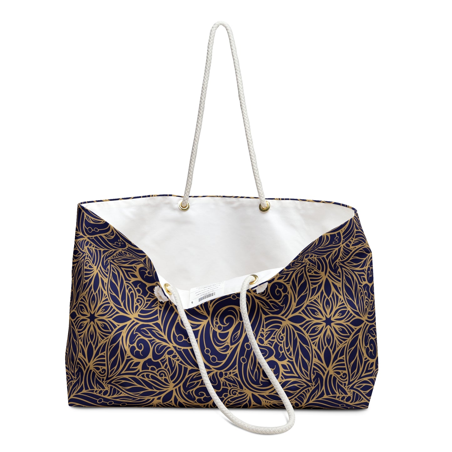 Golden Midnight Radiance Mandala Weekender Bag