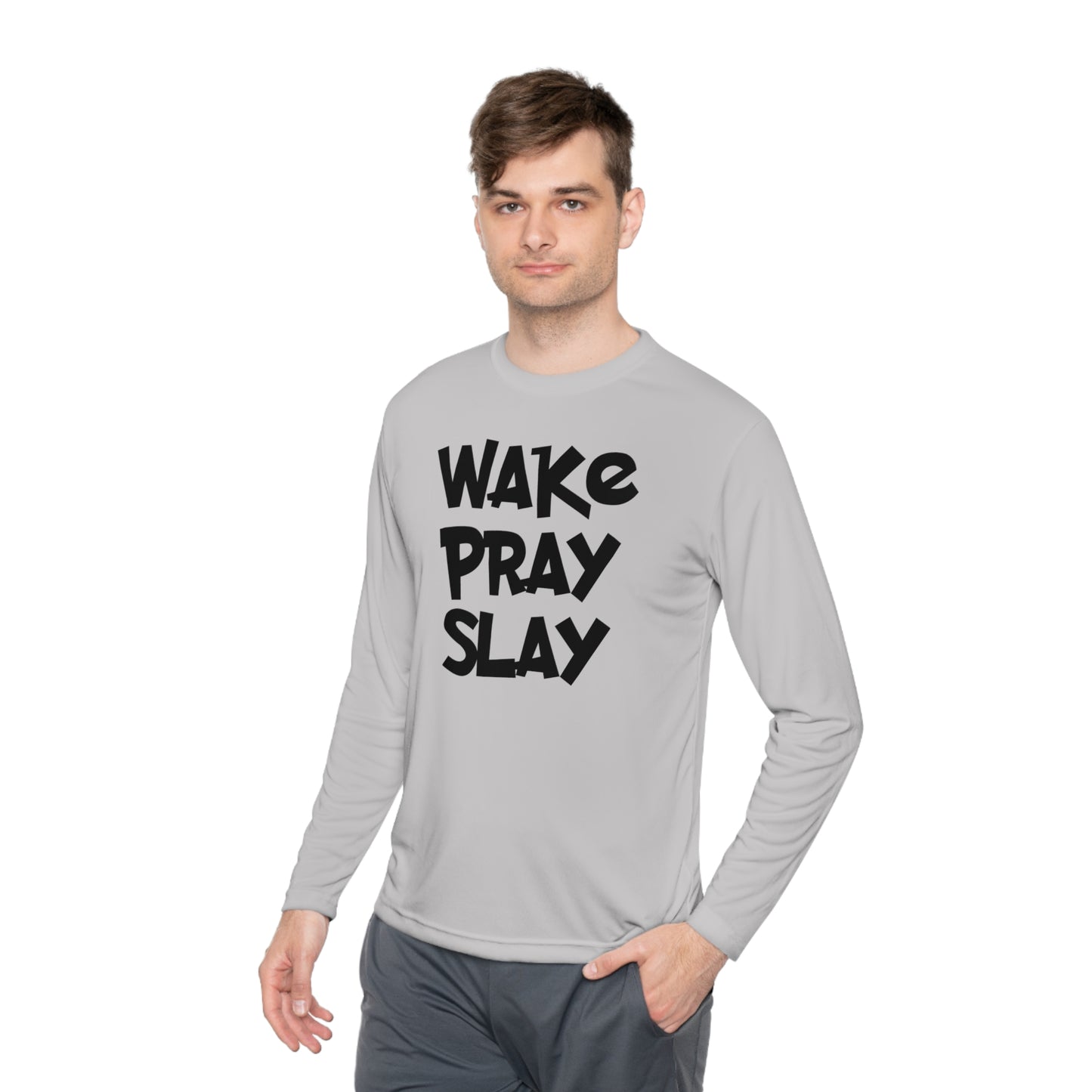 Wake Pray Slay Adult Long Sleeve Tee