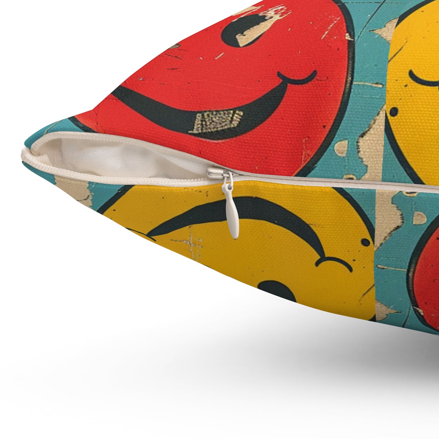 Retro Grins Throw Pillow