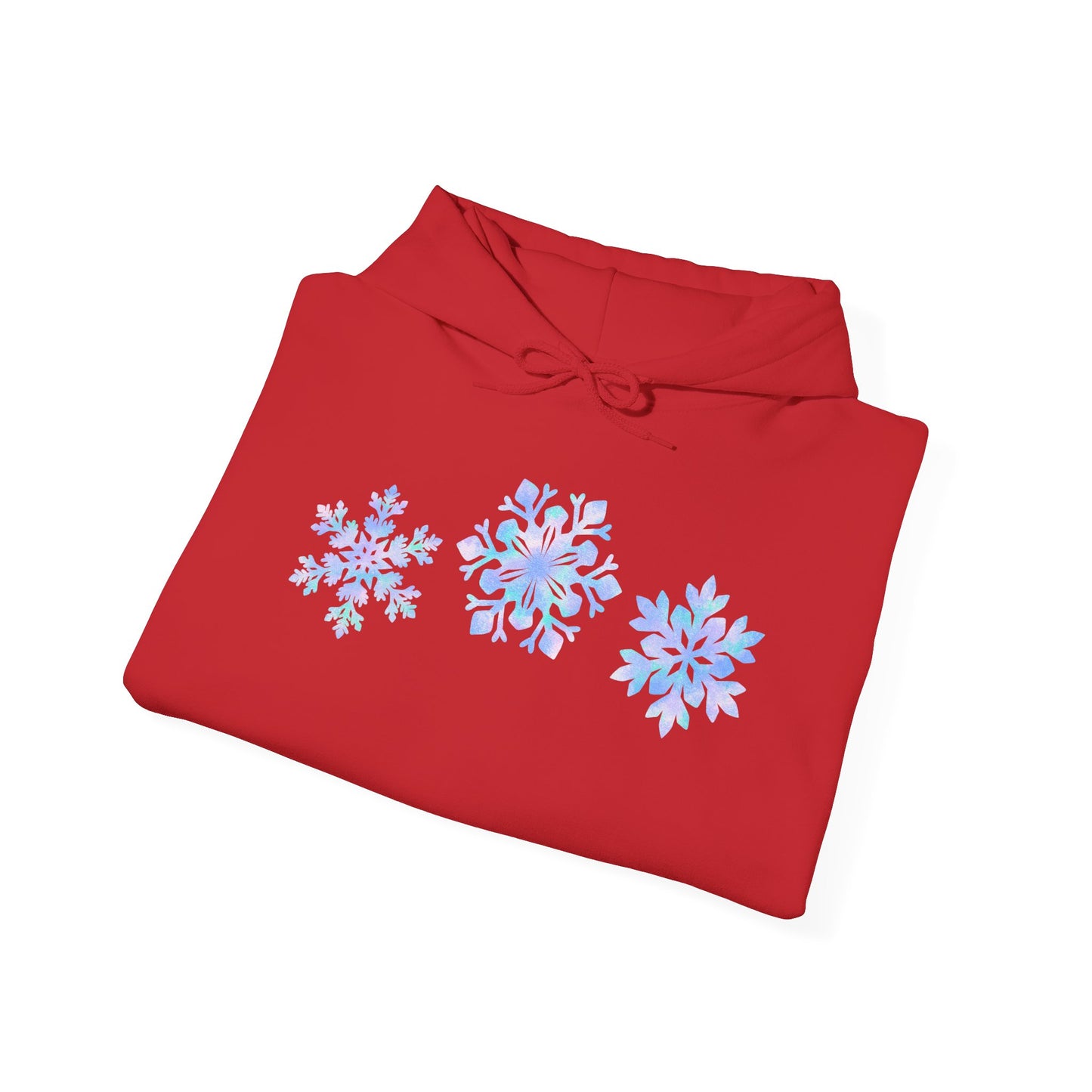 Blue Snowflakes Adult Heavy Blend™ Hooded Sweatshirt