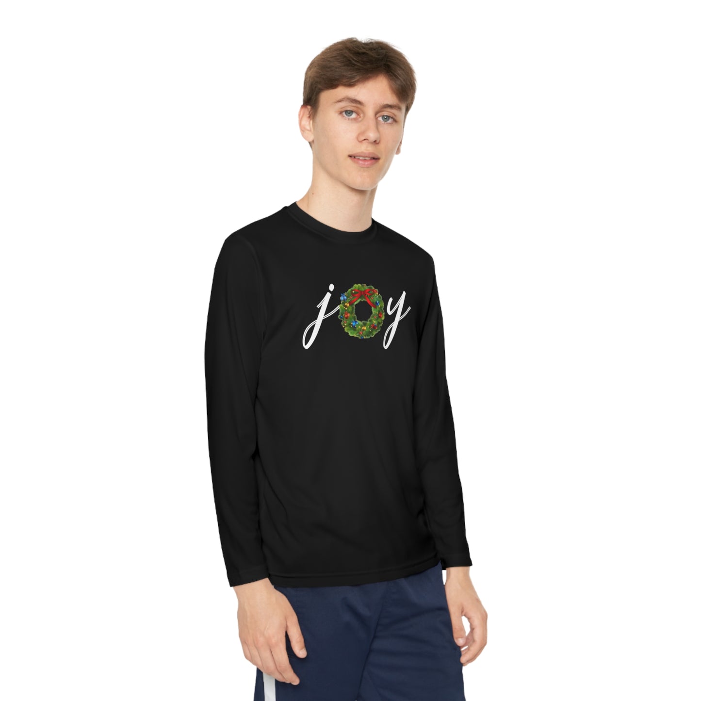 Joy w/Wreath Youth Long Sleeve Tee