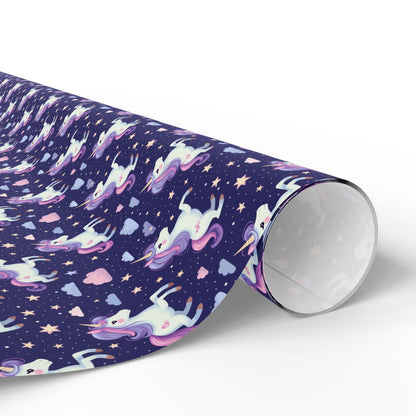 Starlight Unicorn Parade Wrapping Paper