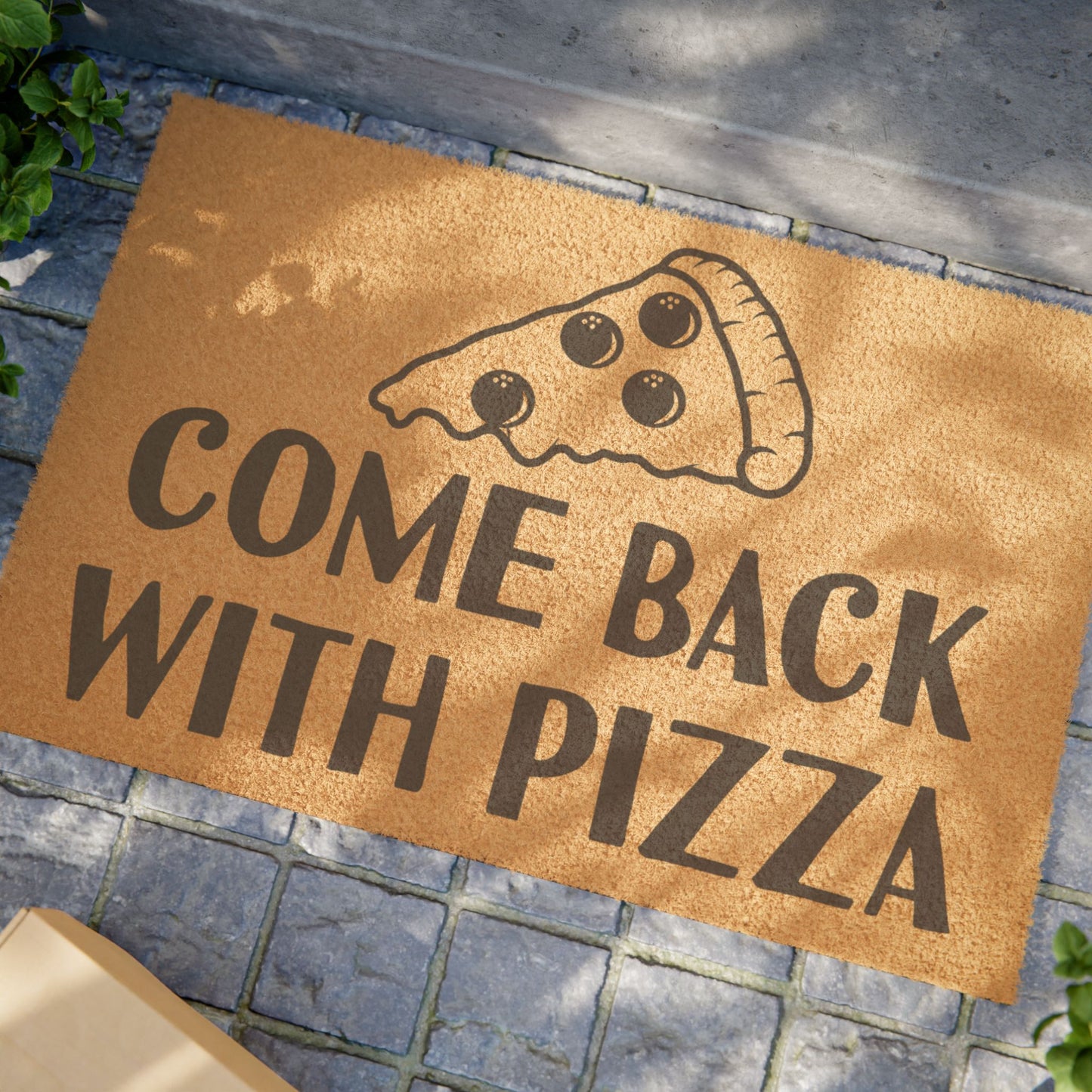 Come Back With Pizza Coconut Fiber Doormat