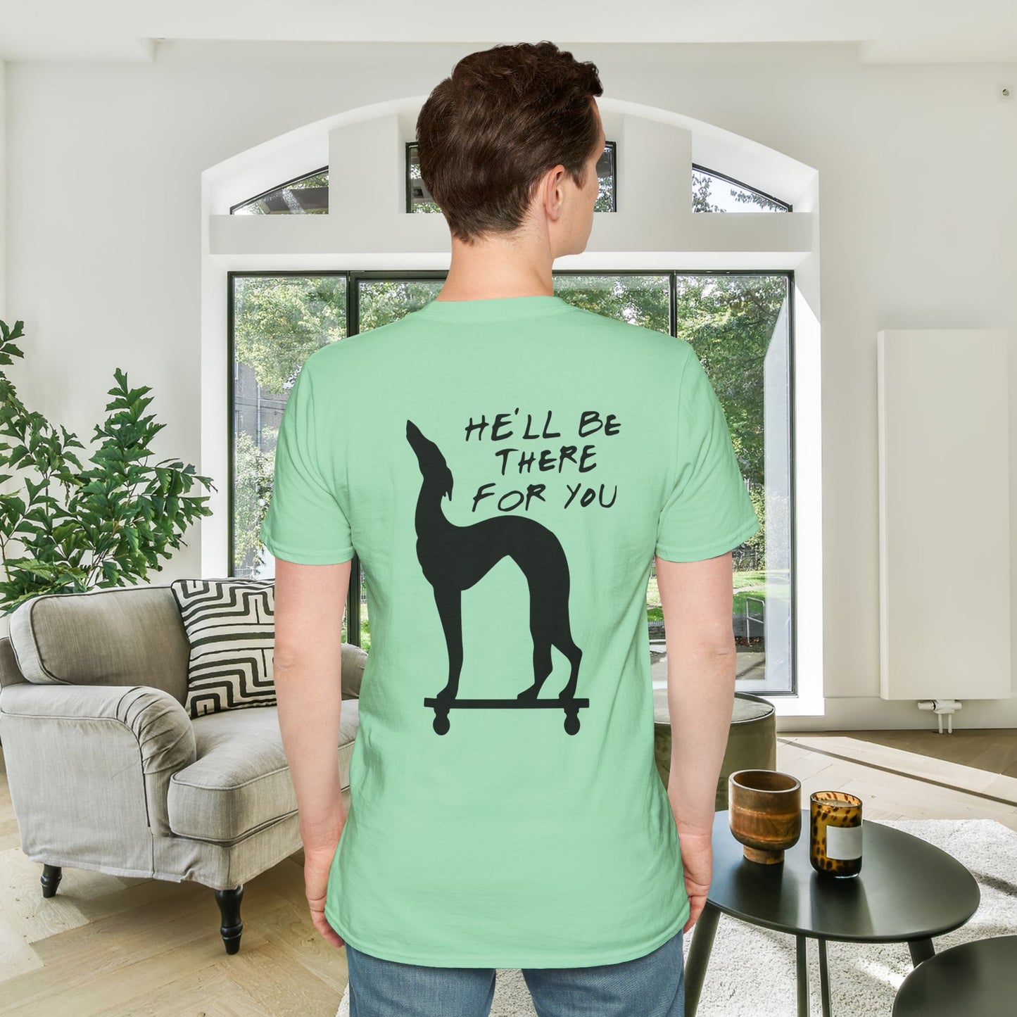 Friends; Dog Statue He'll Be There For You Adult T-shirt