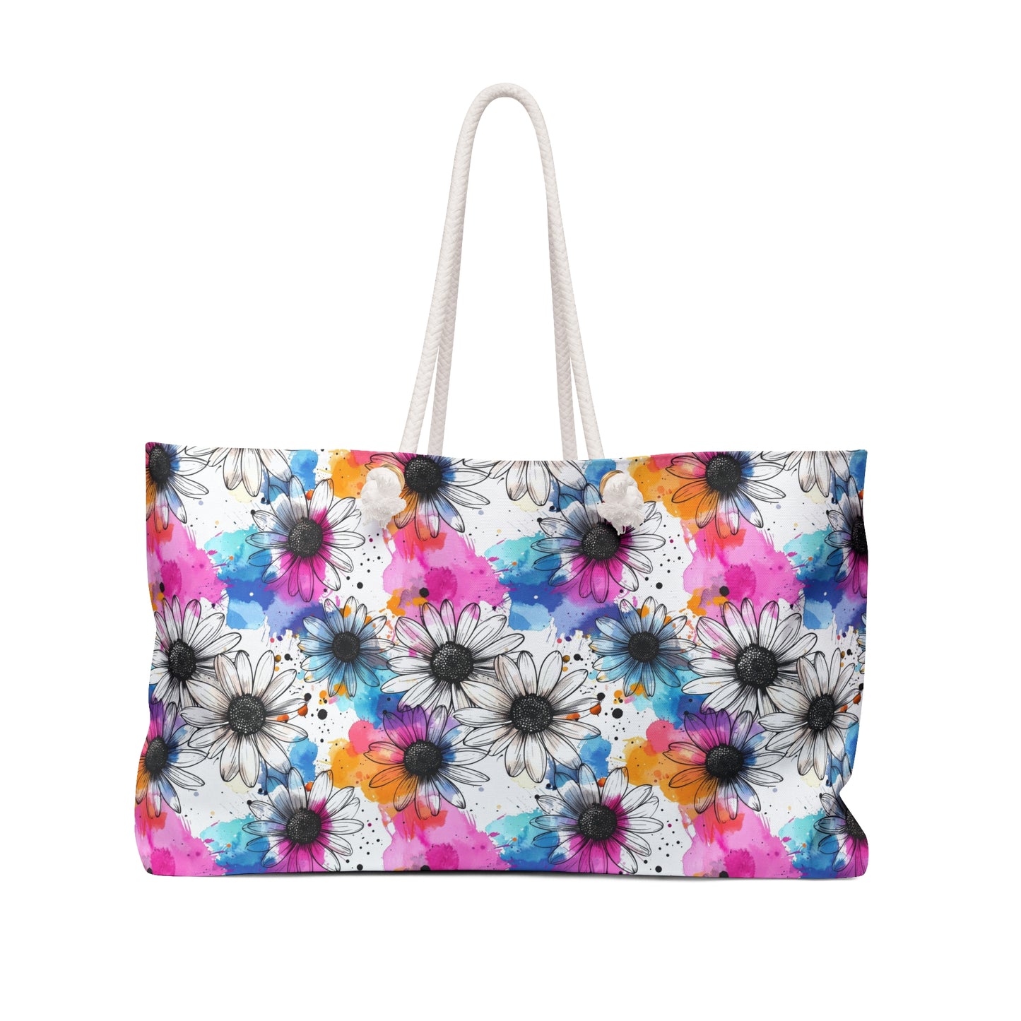 Watercolor Daisy Dream Weekender Bag