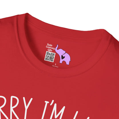 Sorry I'm Late My Cat Was Sitting On Me Adult T-shirt