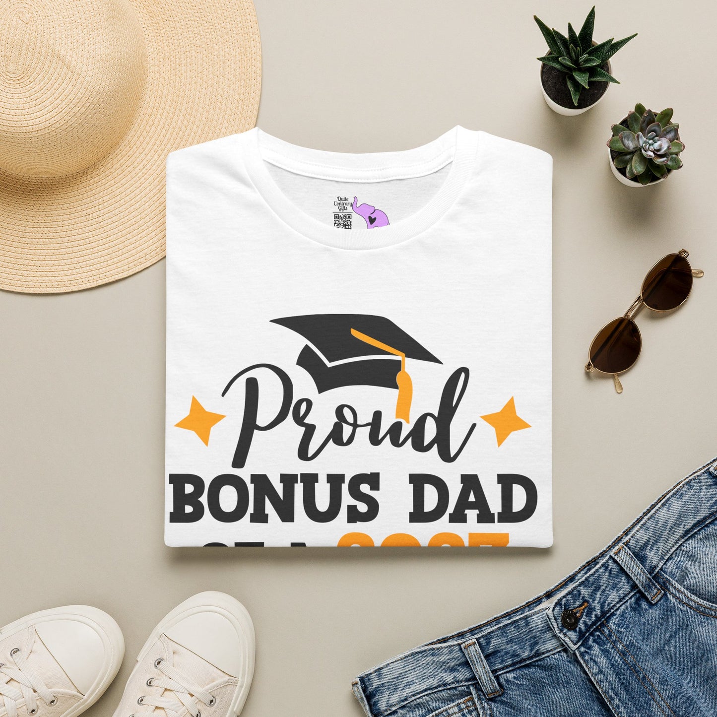 Proud Bonus Dad of a 2027 Graduate Adult T-shirt