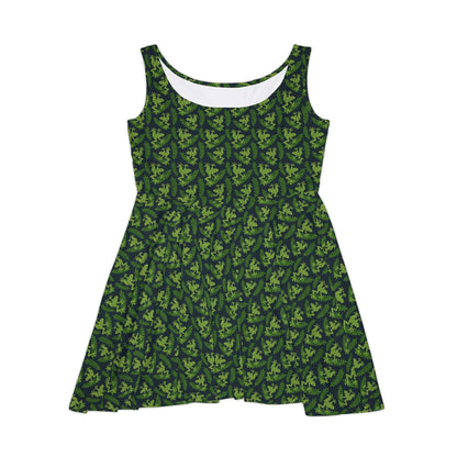 Emerald Canopy Frogs Women's Skater Dress
