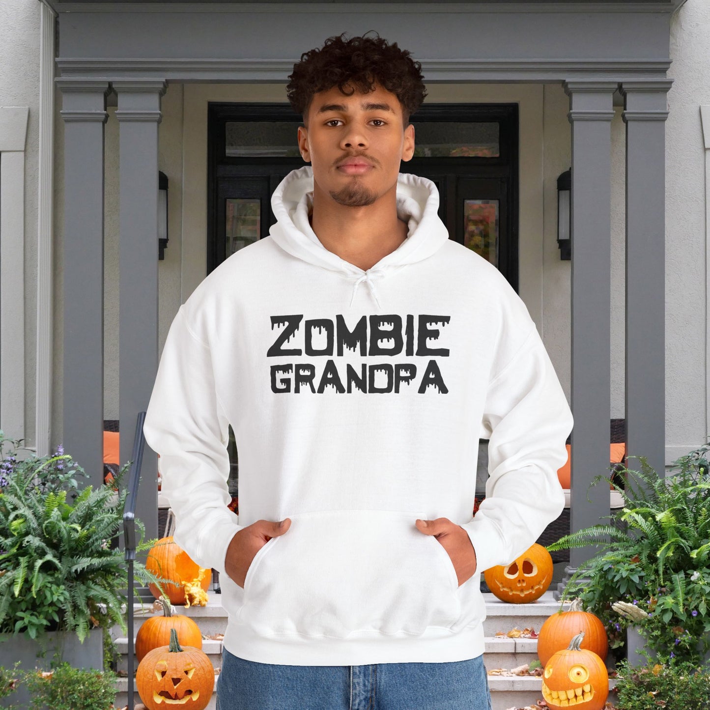 ""Zombie Grandpa Heavy Blend™ Hooded Sweatshirt