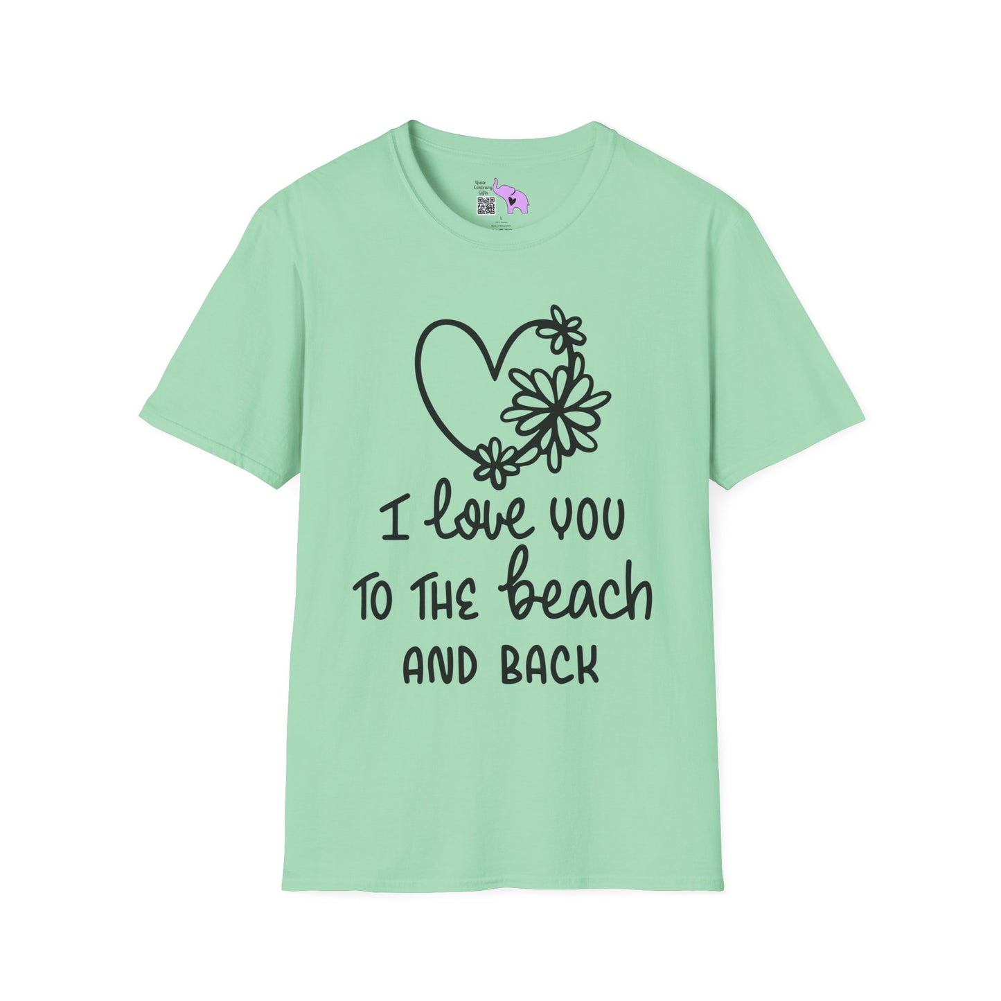 I Love You To The Beach Adult T-shirt