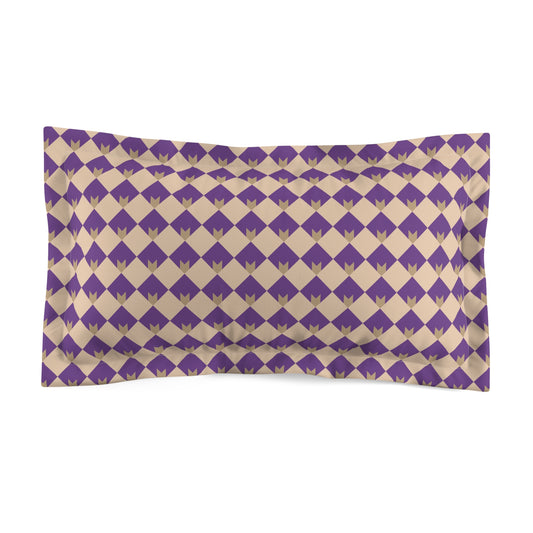 Diamond Bloom-Amethyst & Cream Microfiber Pillow Sham