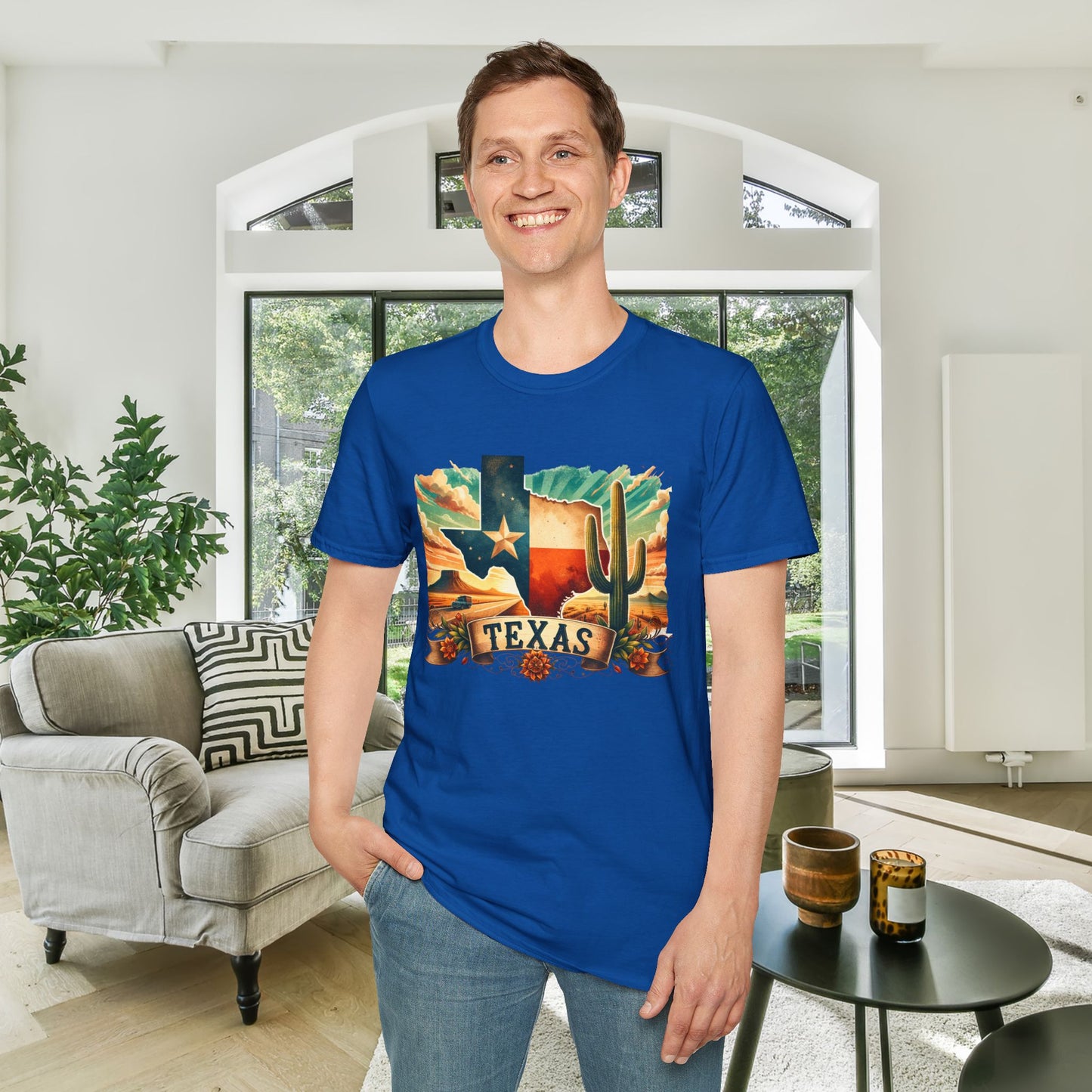 Texas Desert Roads 4 Adult T-shirt
