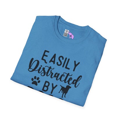 Easily Distracted By Dogs Adult T-shirt