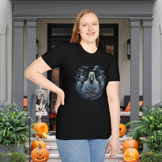 Creepy Ghost 15 Adult T-shirt