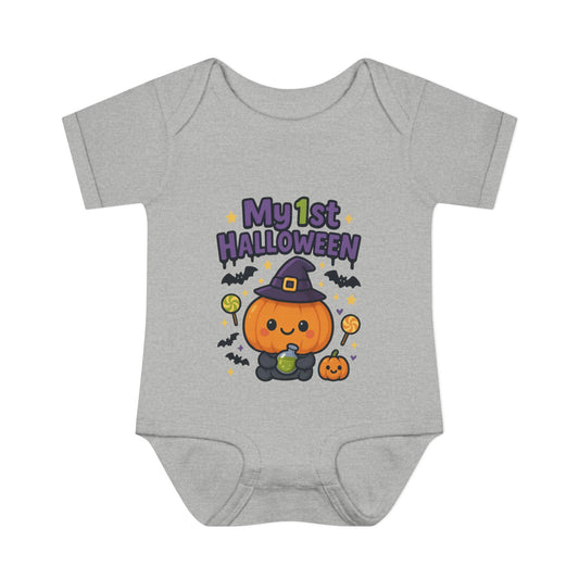 My First Halloween (Pumpkin) Baby Rib Bodysuit