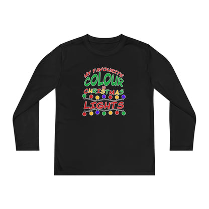 My Favourite Colour Is Christmas Lights Youth Long Sleeve Tee