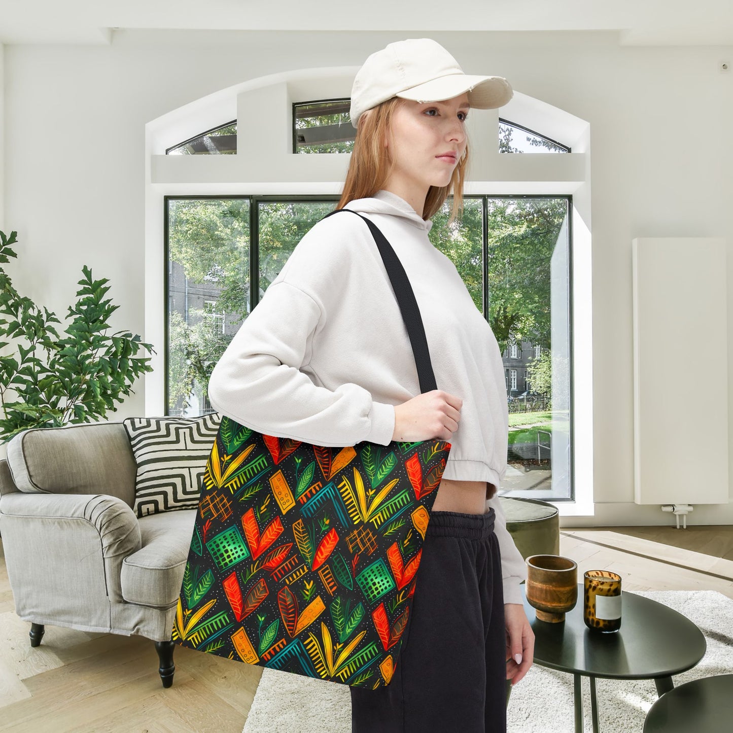 Kujichagulia Waves Canvas Tote Bag